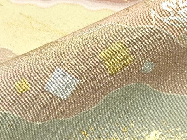平和屋着物●訪問着 道長花唐草文 金銀彩 正絹 逸品 CABK2414gh