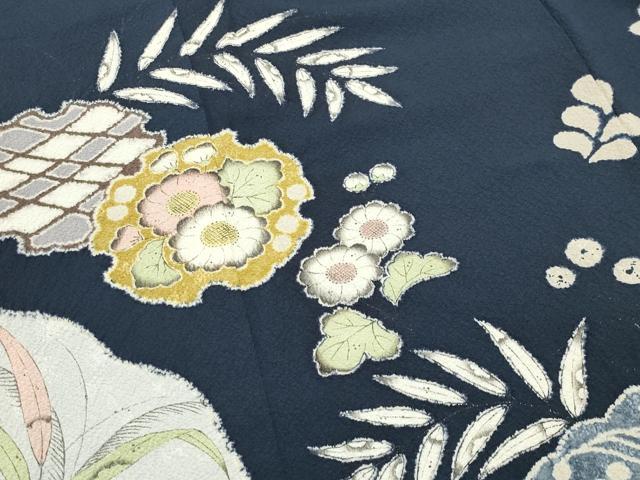 平和屋着物●訪問着 作家物 辻が花 銀彩 正絹 逸品 CABK2425gh
