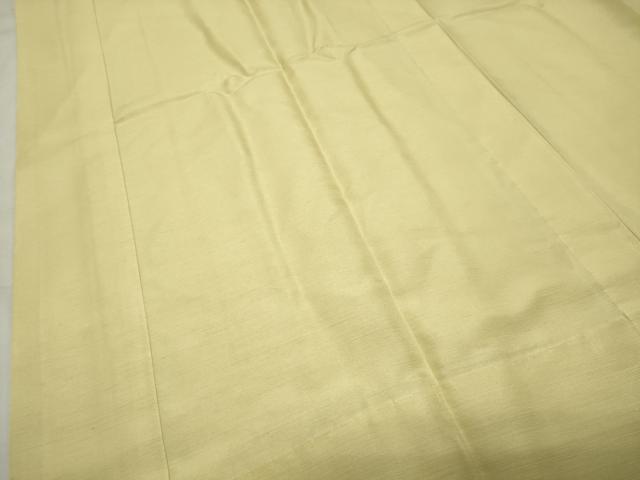 平和屋着物●長襦袢 無双仕立て 紬地 淡黄色 やまと誂製 正絹 逸品 CABK2435gh