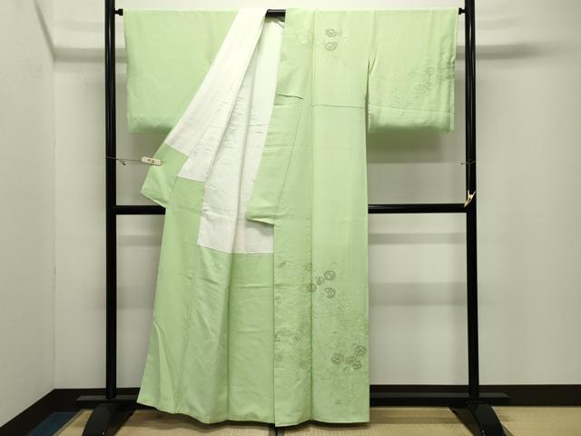 平和屋着物●中国三大刺繍 スワトウ相良刺繍 総刺繍 訪問着 草花文 金糸 正絹 逸品 CABK2445gh