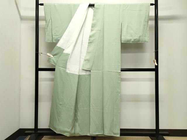 平和屋着物●上質な色無地 裏葉柳色 正絹 逸品 CABK2473gh
