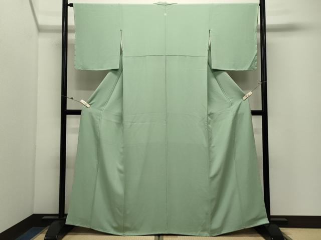 平和屋着物●上質な色無地 裏葉柳色 正絹 逸品 未使用 CABK2475gh