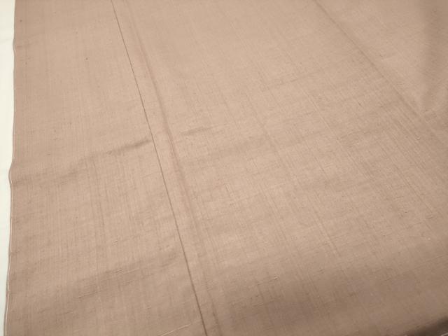 平和屋着物●結城紬 色無地 赤白橡色 やまと誂製 正絹 逸品 未使用 CABK2484gh
