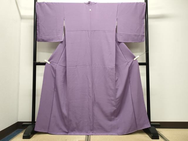 平和屋着物●上質な色無地 竜胆色 正絹 逸品 未使用 CABK2486gh
