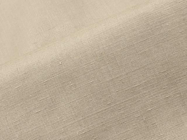 平和屋着物●結城紬 色無地 亜麻色 証紙付き 背抜き仕立て 正絹 逸品 未使用 CABK2490gh