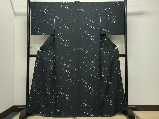 平和屋着物●上質な小紋 舞桜文 金彩 正絹 逸品 CABK2498gh