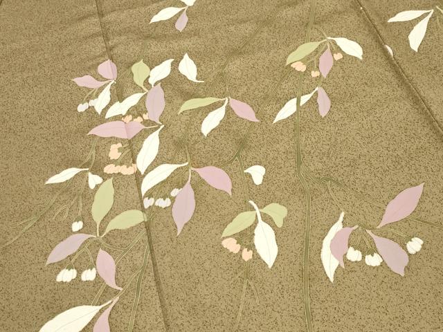 平和屋着物●訪問着 枝花文 金彩 正絹 逸品 CABK2505gh