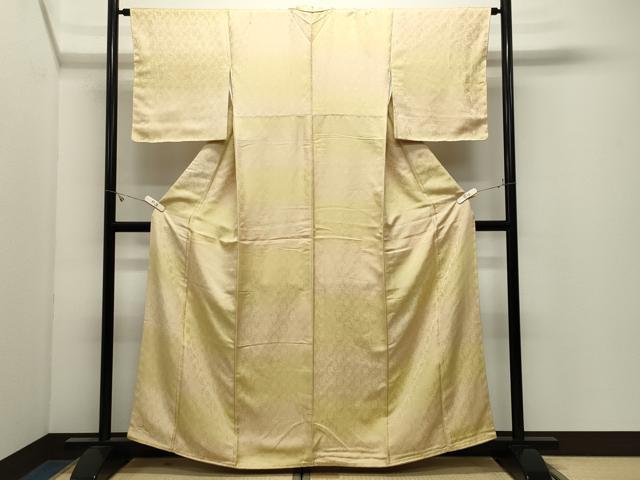 平和屋着物●上質なお召 鳳凰花唐草文 暈し染め 正絹 逸品 未使用 CABK2509gh