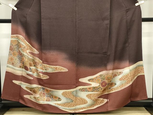 平和屋着物●訪問着 辻が花 暈し染め 金彩 正絹 逸品 CABK2517gh