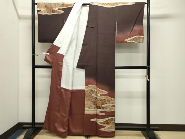 平和屋着物●訪問着 辻が花 暈し染め 金彩 正絹 逸品 CABK2517gh