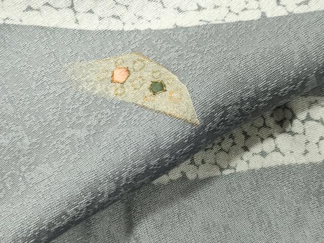 平和屋着物●訪問着 作家物 刺繍 幾何学文様 暈し染め 金彩 正絹 逸品 CABK2524gh