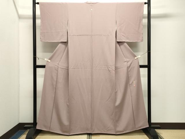 平和屋着物●本草木染作家 瑞寶 色無地 梅鼠色 正絹 逸品 未使用 CABK2526gh
