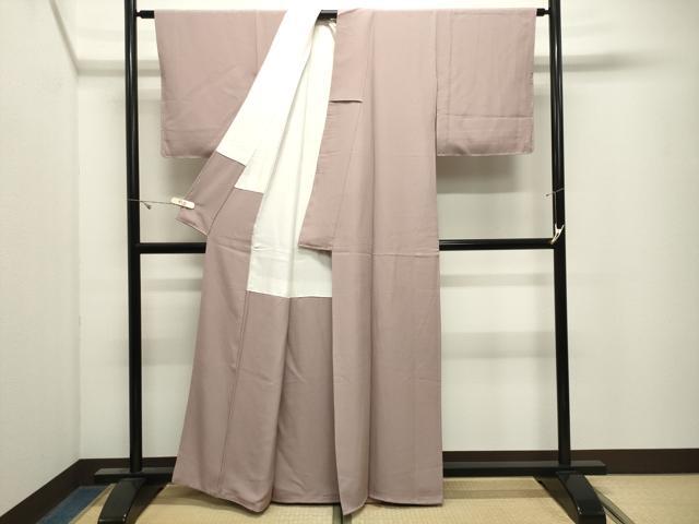 平和屋着物●本草木染作家 瑞寶 色無地 梅鼠色 正絹 逸品 未使用 CABK2526gh