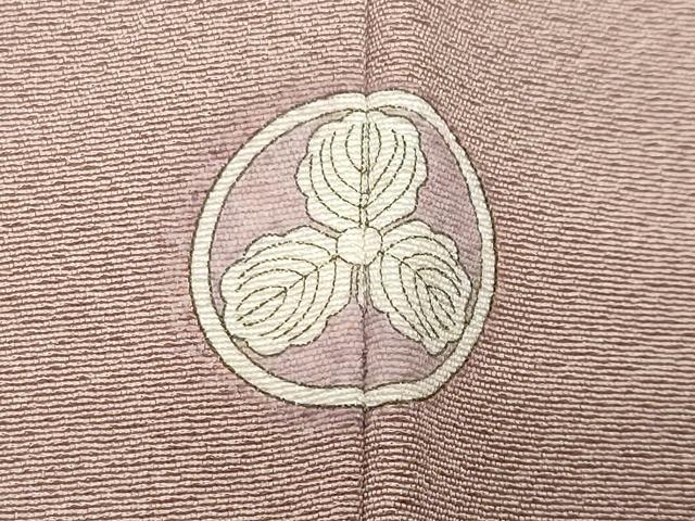 平和屋着物●本草木染作家 瑞寶 色無地 梅鼠色 正絹 逸品 未使用 CABK2526gh