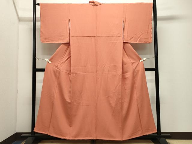 平和屋着物●上質な色無地 肉桂色 正絹 逸品 未使用 CABK2528gh
