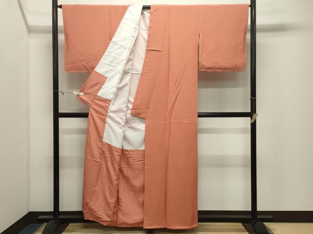 平和屋着物●上質な色無地 肉桂色 正絹 逸品 未使用 CABK2528gh