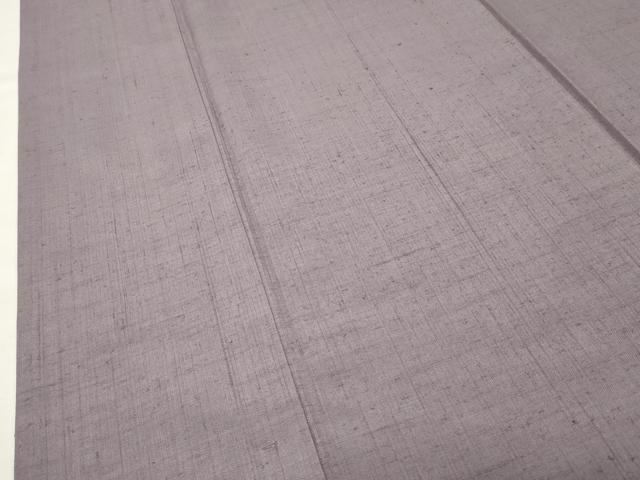 平和屋着物●結城紬 色無地 薄葡萄色 正絹 逸品 CABK2532gh