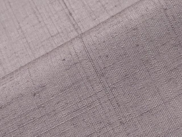 平和屋着物●結城紬 色無地 薄葡萄色 正絹 逸品 CABK2532gh