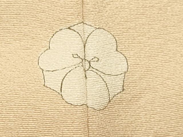 平和屋着物▼上質な色無地 練色 正絹 逸品 CABK2540gh