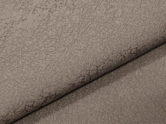 平和屋着物●染色作家 斉藤三才 色無地 舞花地紋 江戸鼠色 正絹 逸品 未使用 CABK2552gh