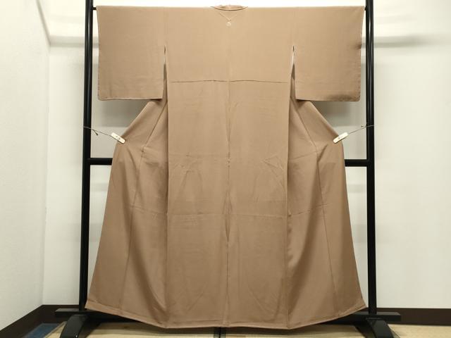 平和屋着物●上質な色無地 榛色 鈴乃屋扱い 正絹 逸品 未使用 CABK2563gh