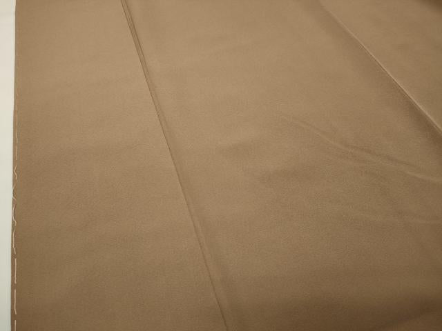 平和屋着物●上質な色無地 榛色 鈴乃屋扱い 正絹 逸品 未使用 CABK2563gh