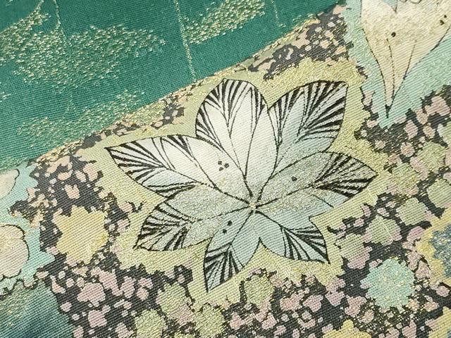 平和屋着物●訪問着 辻が花 絞り 暈し染め 金通し地 正絹 逸品 CABK2577gh