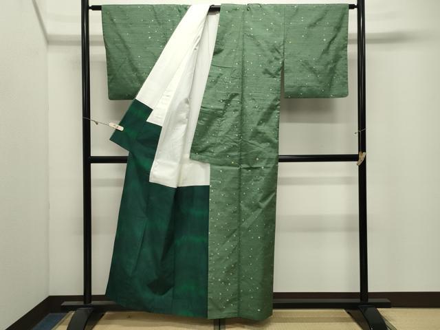 平和屋着物●絲藝苑 上島洋山 紬 霰文 正絹 逸品 CABK2597gh