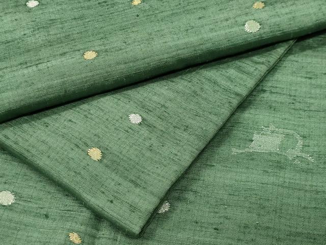 平和屋着物●絲藝苑 上島洋山 紬 霰文 正絹 逸品 CABK2597gh