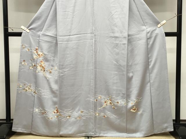 平和屋着物●訪問着 駒刺繍 扇面溢れ松葉花文 金彩 正絹 逸品 CABK2611gh