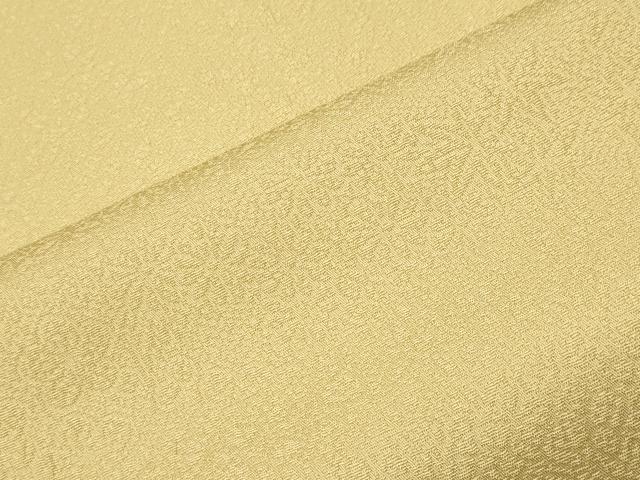平和屋着物●上質な色無地 五木ひろし監修 舞花地紋 淡黄色 正絹 逸品 未使用 CABK2627gh