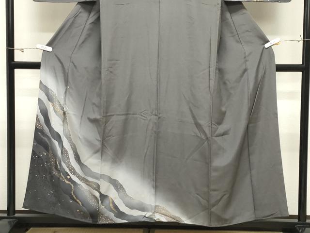 平和屋着物●訪問着 流水箔散らし 暈し染め 金彩 やまと誂製 正絹 逸品 CABK2664gh