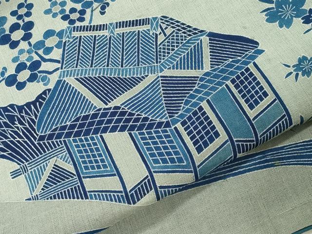 平和屋着物●人間国宝 五代 田畑喜八 訪問着 紬地 駒刺繍 御所解花文 おく田謹製 正絹 逸品 CABK2677gh