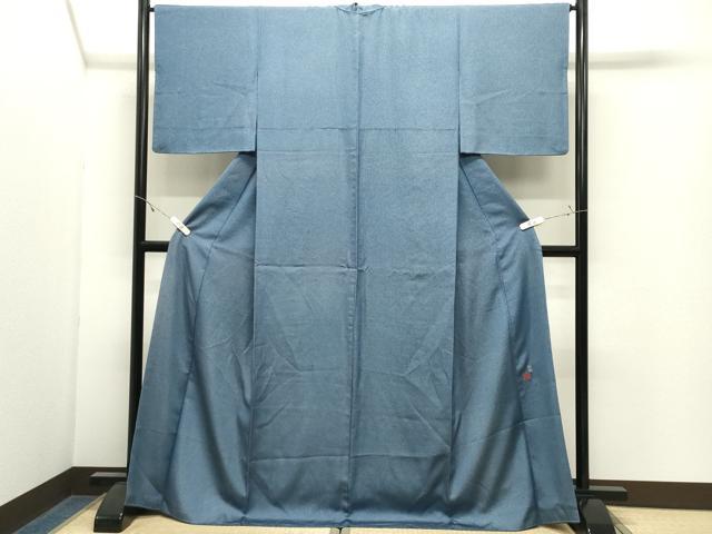 平和屋着物●国際的伝統工芸作家 十二代・藤林徳扇 苑寿 小紋 霞文 銀通し地 正絹 逸品 CABK2678gh
