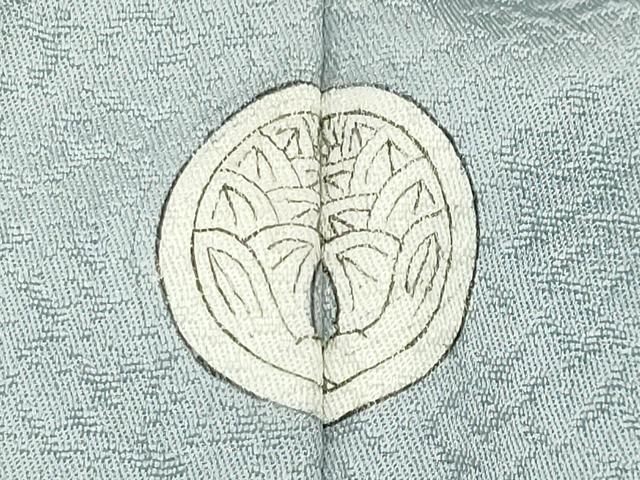 平和屋着物●上質な色無地 霞地紋 藍白色 正絹 逸品 CABK2690gh