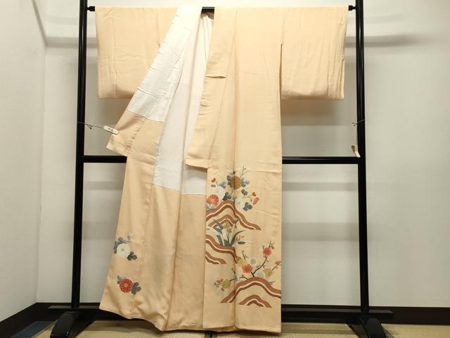 平和屋着物●豪華色留袖 草花文 金彩 正絹 逸品 CABK2703gh