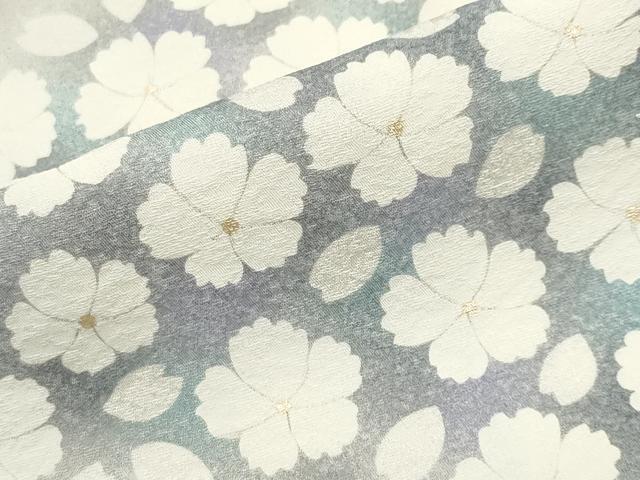 平和屋着物●東京友禅 菅有鬼一 訪問着 鷺 暈し染め 金彩 正絹 逸品 CABK2717gh