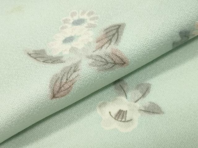 平和屋着物●上質な小紋 草花文 暈し染め 正絹 逸品 CABK2731gh