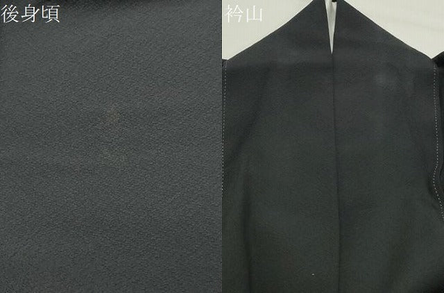平和屋着物●訪問着 鳳凰花文 黒地 金銀彩 正絹 逸品 CABK2732gh