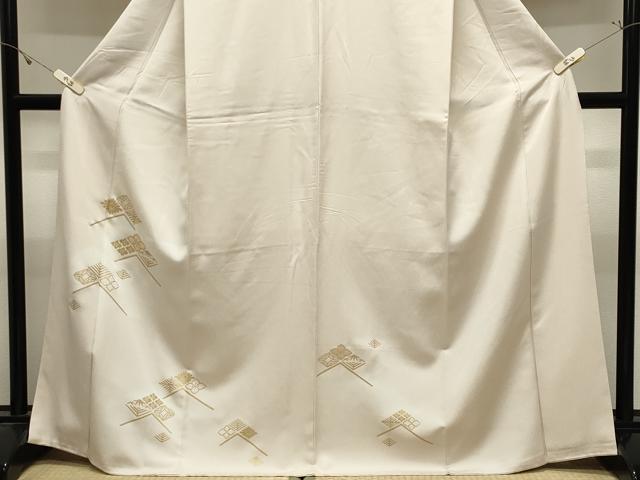 平和屋着物●訪問着 竹屋町刺繍 花菱文 暈し染め 金彩 正絹 逸品 CABK2751gh