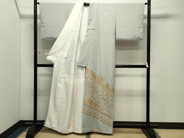 平和屋着物●豪華色留袖 総刺繍 駒刺繍 萩草花文 金彩 正絹 逸品 CABK2754gh