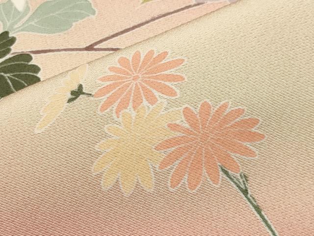 平和屋着物●訪問着 枝花文 暈し染め 正絹 逸品 CABK2758gh