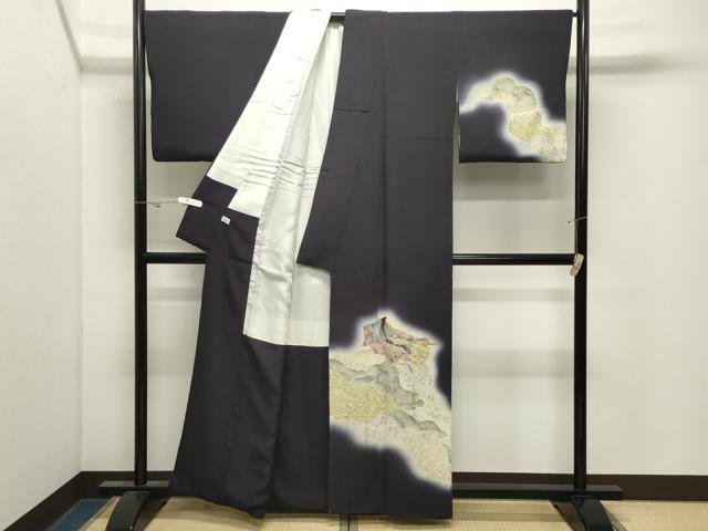 平和屋着物●訪問着 加納義己 十二単 暈し染め 金銀彩 正絹 逸品 CABK2764gh