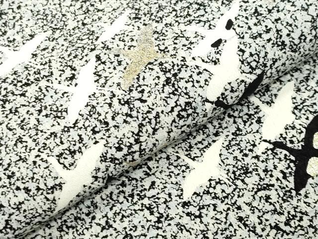 平和屋着物●訪問着 群鶴文 金銀彩 正絹 逸品 未使用 CABK2768gh