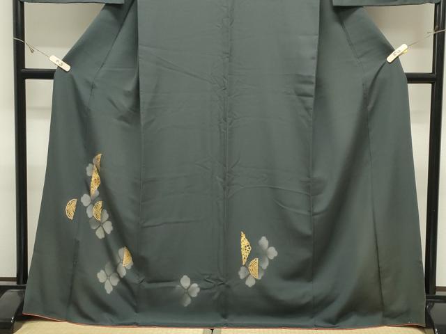 平和屋着物●訪問着 竹屋町刺繍 舞花文 金彩 ロング丈 正絹 逸品 CABK2769gh