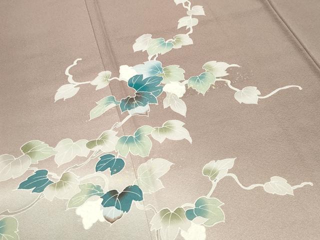 平和屋着物●訪問着 葡萄蔦の葉文 暈し染め 金銀彩 正絹 逸品 CABK2772gh