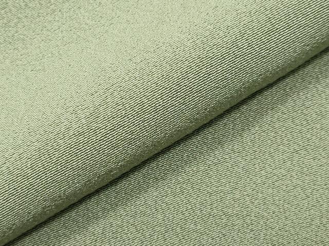 平和屋着物●男性 色無地 山葵色 正絹 逸品 CABK2780gh