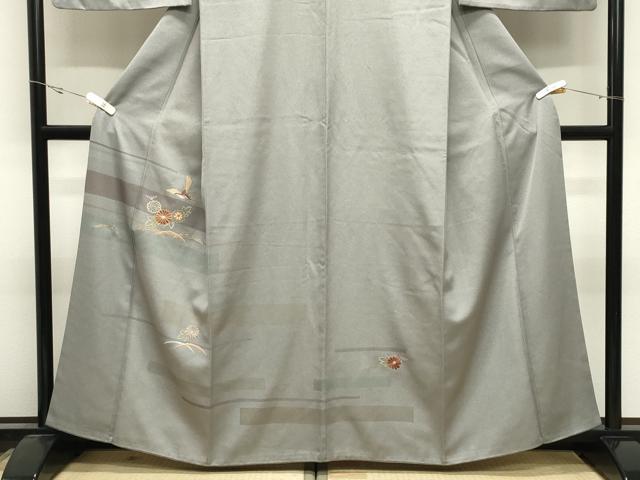 平和屋着物●訪問着 駒刺繍 花鳥文 金彩 正絹 逸品 CABK2784gh