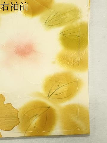 平和屋着物●上質な小紋 地紋起こし 舞花文 正絹 逸品 未使用 CABK2789gh