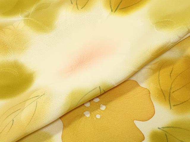 平和屋着物●上質な小紋 地紋起こし 舞花文 正絹 逸品 未使用 CABK2789gh